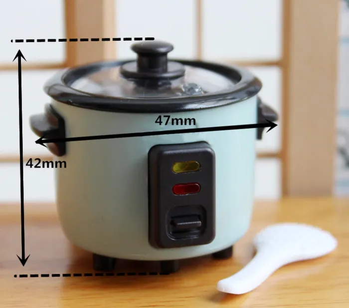 16 Scale Mini Rice Cooker Model Dollhouse Miniature Kitchen Appliances for Barbies Blyth Doll Food Accessories Toy Miniatures by NC Earrings