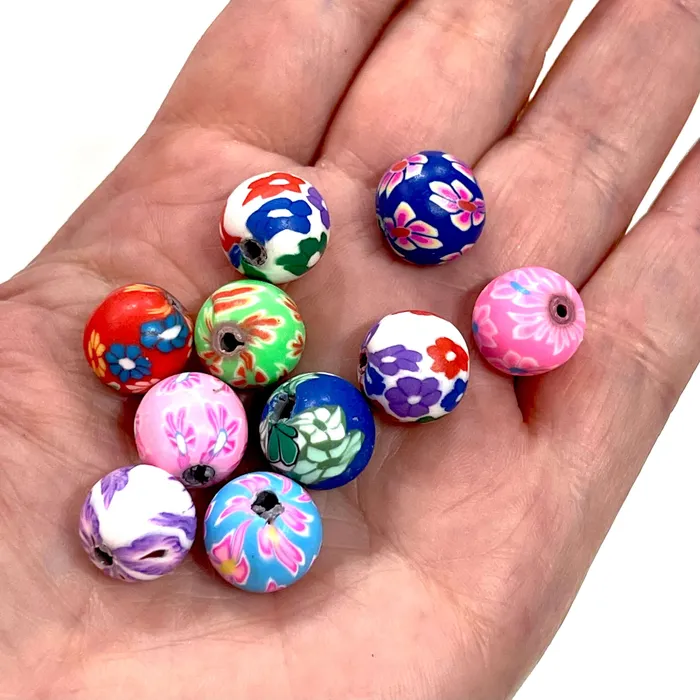 12mm Polymer Clay Round Beads10 Beads in a Pack Peppy Beads Earrings