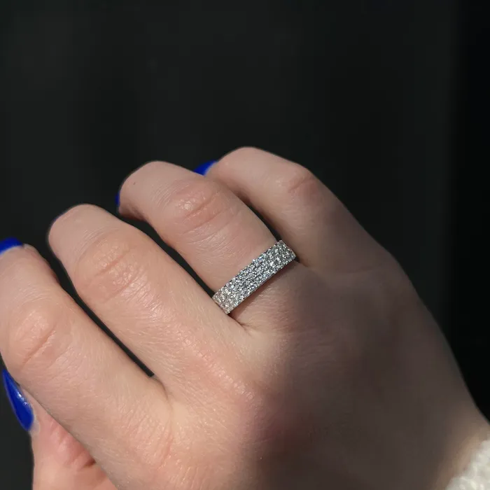 14K White Gold 102 Carat Diamond Band BR Designs Rings