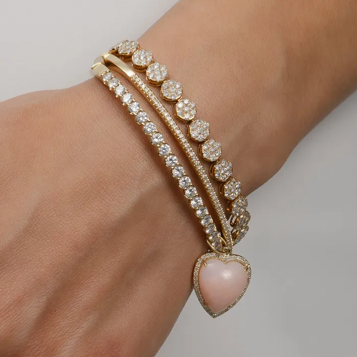 18 Karat Yellow Gold 165cts Diamond Hinge Bracelet RACHEL LYNN CHICAGO Bracelets