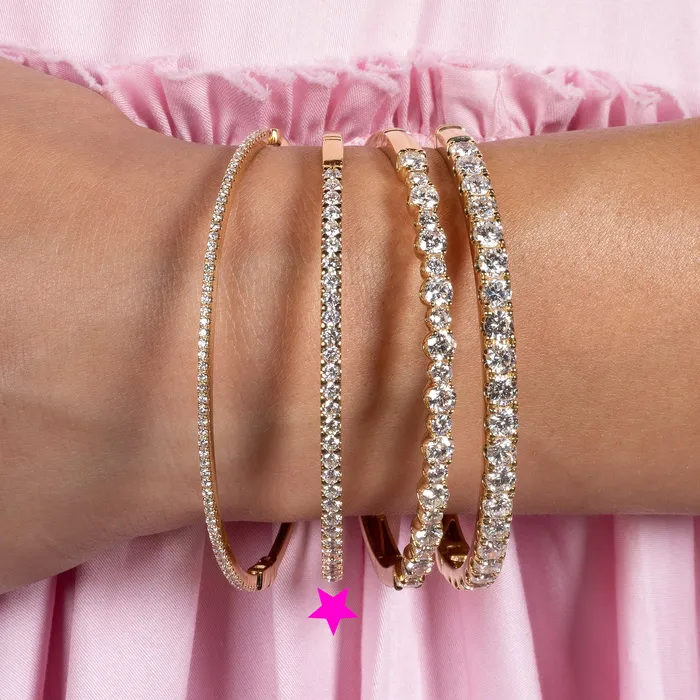18 Karat Yellow Gold 165cts Diamond Hinge Bracelet RACHEL LYNN CHICAGO Bracelets