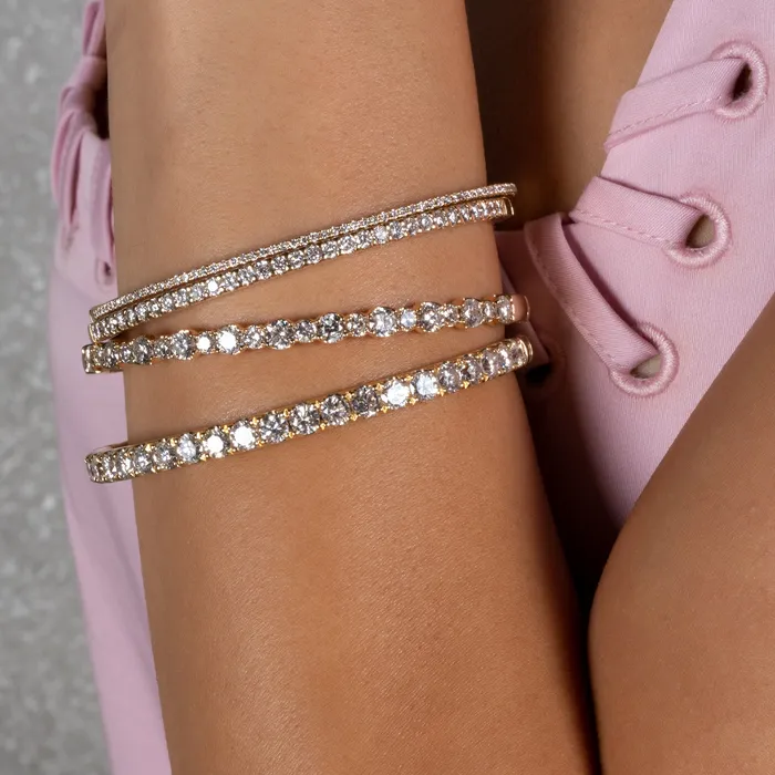 18 Karat Yellow Gold 165cts Diamond Hinge Bracelet RACHEL LYNN CHICAGO Bracelets