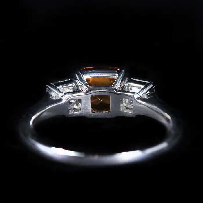 18K White Gold 182 Carat Garnet and Diamond Ring JS Simmons Diamond Consultants Rings