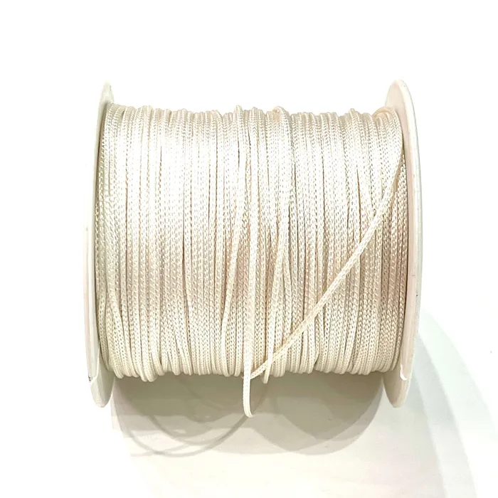 1MM Parachute Cord Ivory Color Braided Knotting Cord Shamballa Beading String 100 Yards Reel Peppy Beads Necklaces 1MM Parachute Cord Ivory Color Braided Knotting Cord Shamballa Beading String 100 Yards Reel Peppy Beads Necklaces