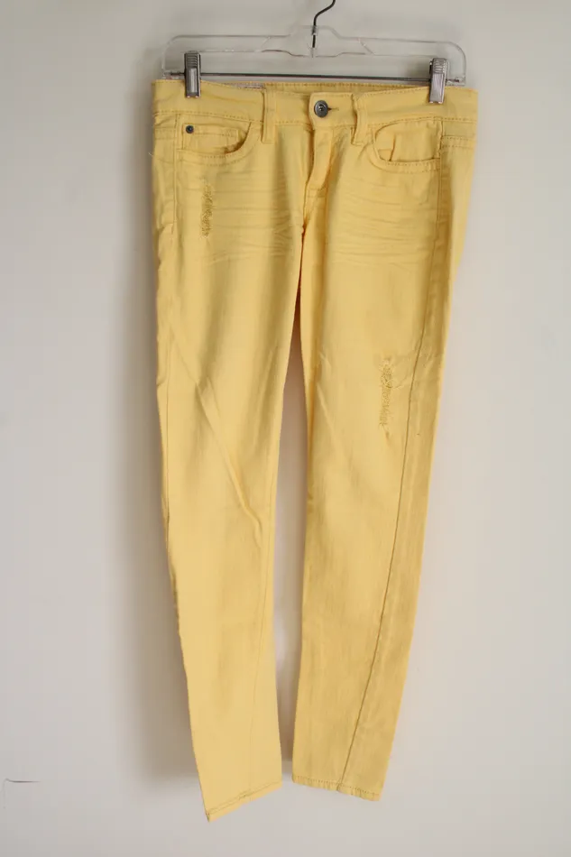 1st Kiss 1st Kiss Yellow Denim Skinny Jeans 28 Earrings