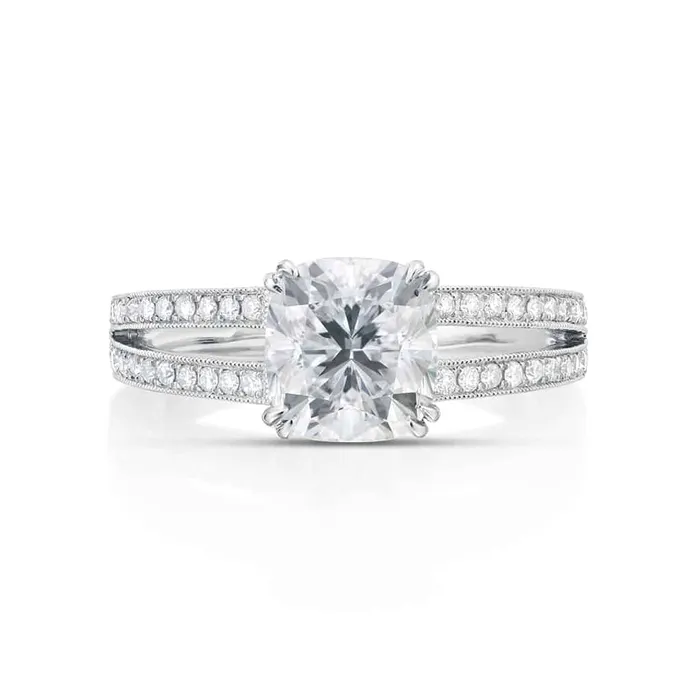 201 Carat Cushion Cut Diamond Ring Stephen Silver Fine Jewelry Rings
