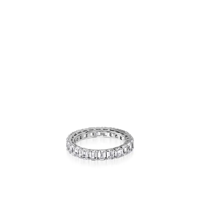 35Carat EmeraldCut Lab Diamond Eternity Band John Atencio Rings