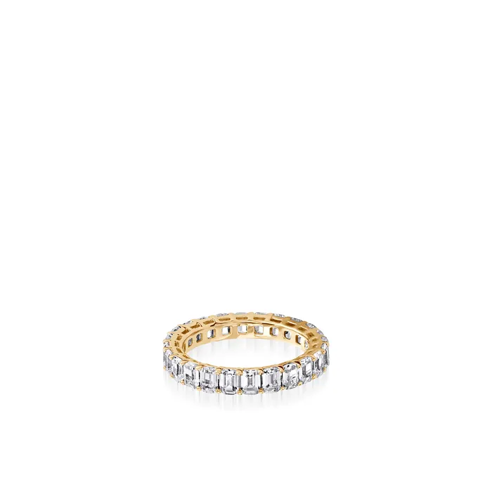 35Carat EmeraldCut Lab Diamond Eternity Band John Atencio Rings