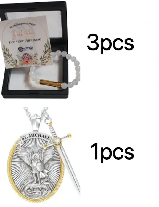 3 x Wish Bracelet 1 x St Michael Wish Necklace Angelic Prayer Store Bracelets 3 x Wish Bracelet 1 x St Michael Wish Necklace Angelic Prayer Store Bracelets