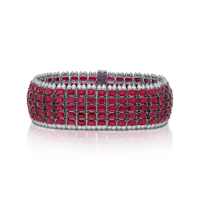 4115 Carat Ruby and Diamond Bracelet Stephen Silver Fine Jewelry Bracelets 4115 Carat Ruby and Diamond Bracelet Stephen Silver Fine Jewelry Bracelets