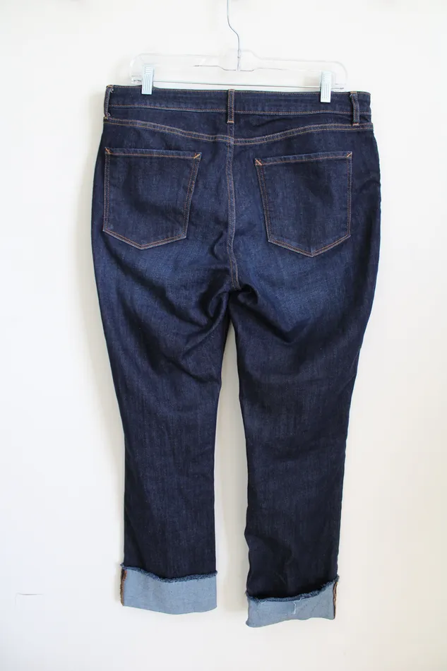 ana Mid Rise Straight Cuff Jeans 12 ana Earrings
