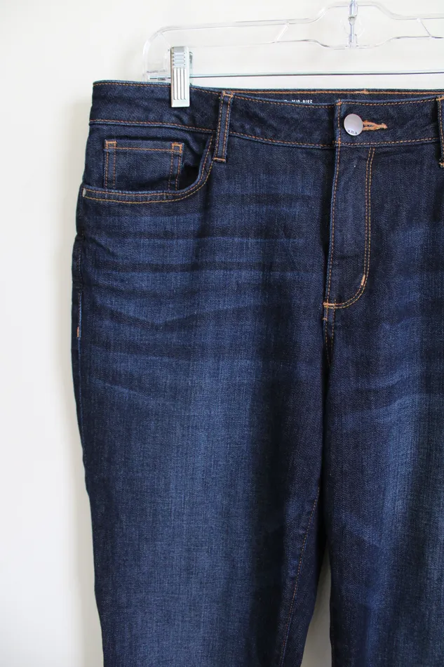 ana Mid Rise Straight Cuff Jeans 12 ana Earrings