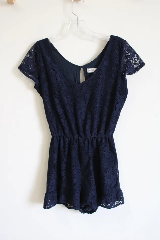 Abercrombie Fitch Rings Abercrombie Blue Lace Romper S