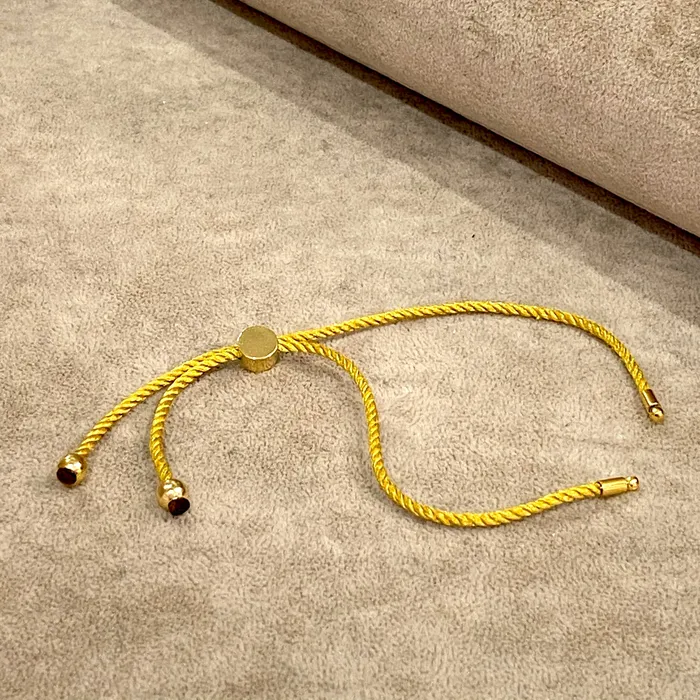 Adjustable Rope Slider Bracelet Blanks MustardGold Adjustable Bracelet Blanks Peppy Beads Bracelets Adjustable Rope Slider Bracelet Blanks MustardGold Adjustable Bracelet Blanks Peppy Beads Bracelets