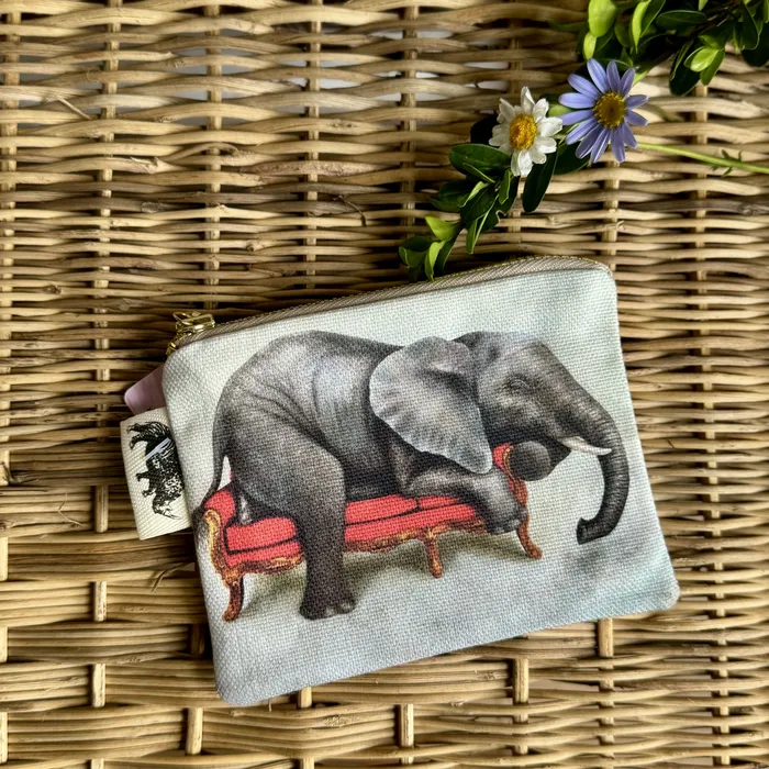African Animals Coin Purse Whimsical Earrings