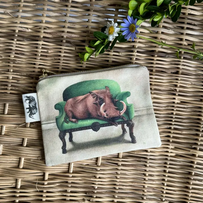 African Animals Coin Purse Whimsical Earrings