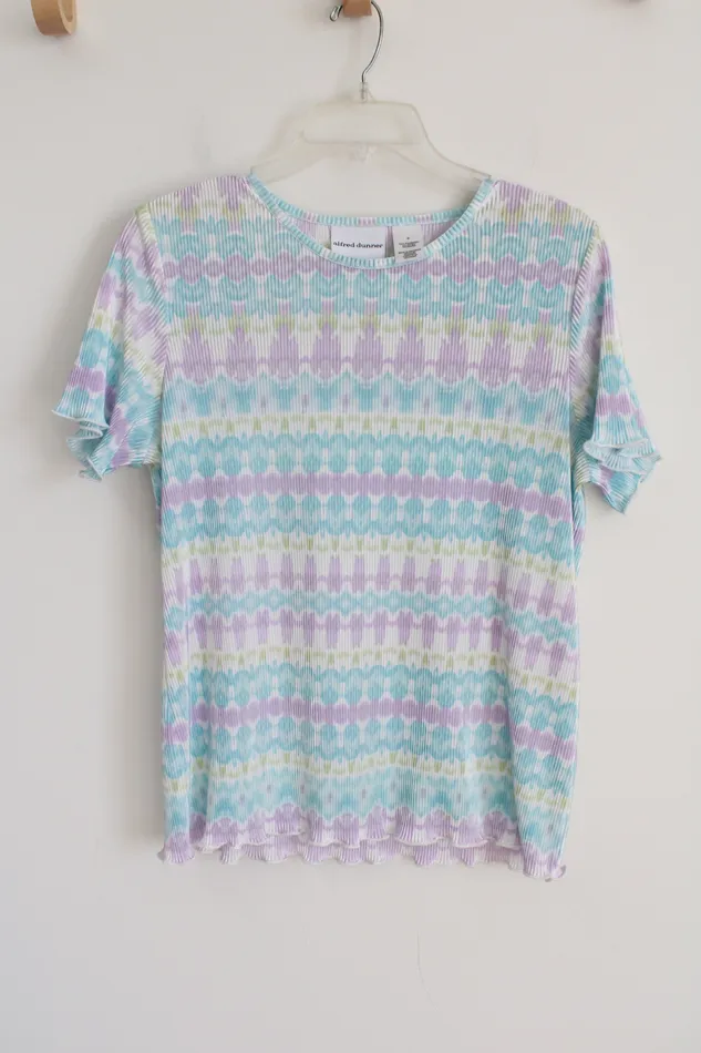 Alfred Dunner Purple Blue Pastel Robbed Top S Alfred Dunner Rings
