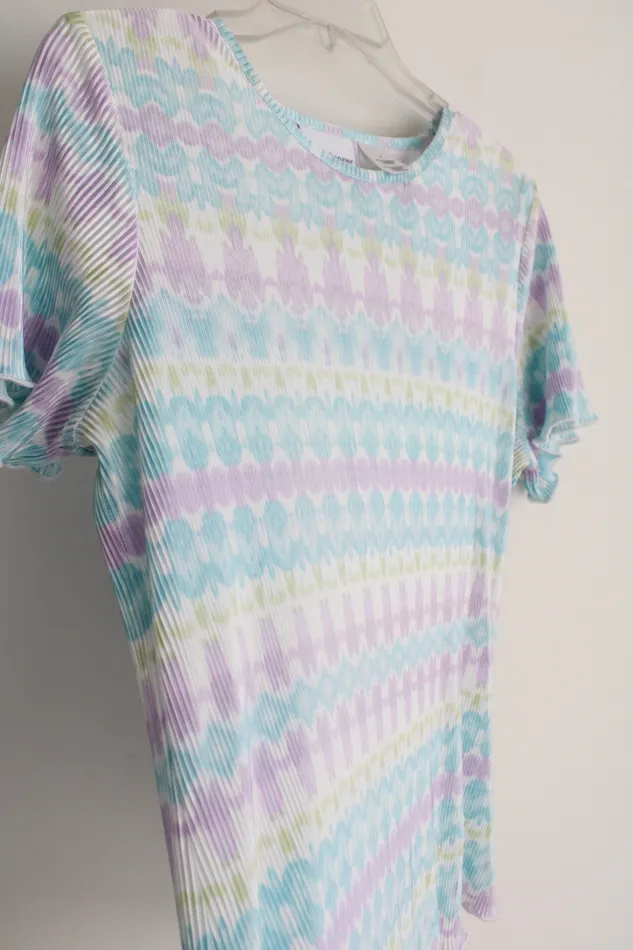 Alfred Dunner Purple Blue Pastel Robbed Top S Alfred Dunner Rings