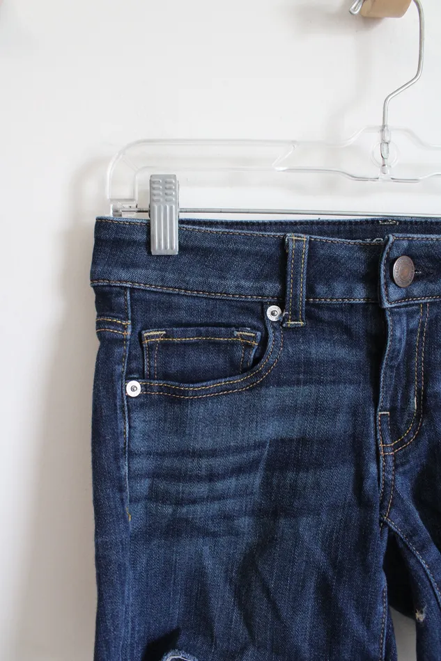 American Eagle Earrings American Eagle Dark Wash Super Stretch Shorts 4