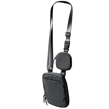 AMPERE Earrings Ampere Creations Betsie Nylon Vertical Sling Belt Bag Dark Gray