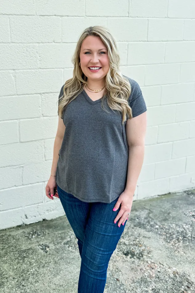 Andree By Unit Rings Cole VNeck Dolman Top Black