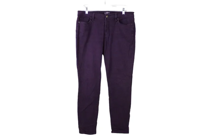 Ann Taylor LOFT Ann Taylor LOFT Purple Curvy Skinny Jeans 12 Earrings