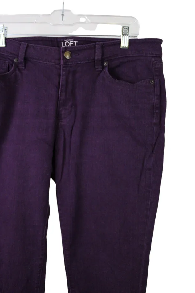Ann Taylor LOFT Ann Taylor LOFT Purple Curvy Skinny Jeans 12 Earrings