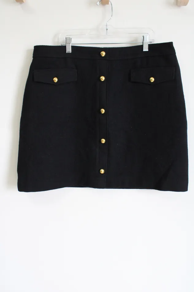 Ann Taylor LOFT Rings LOFT Black Mini Skirt 14
