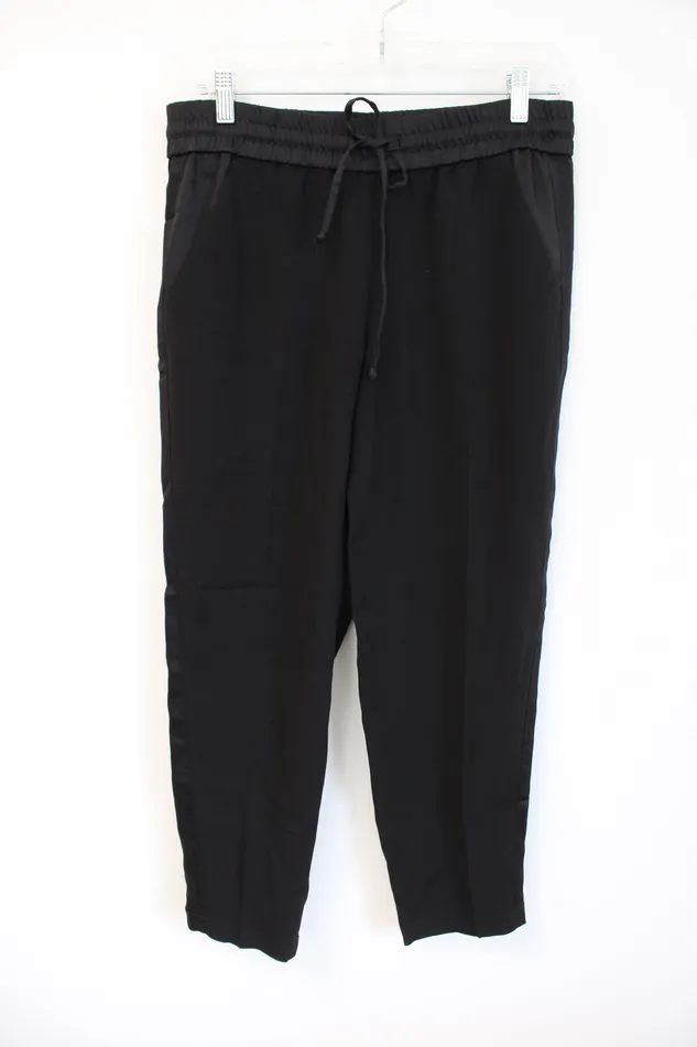 Ann Taylor Loose Black Elastic Waistband Pants 6 Ann Taylor LOFT Rings