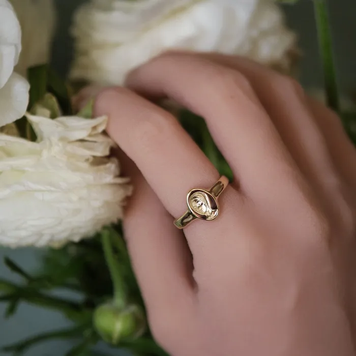 Anne Boleyn Solid Gold Signet Ring COMMON ERA Rings