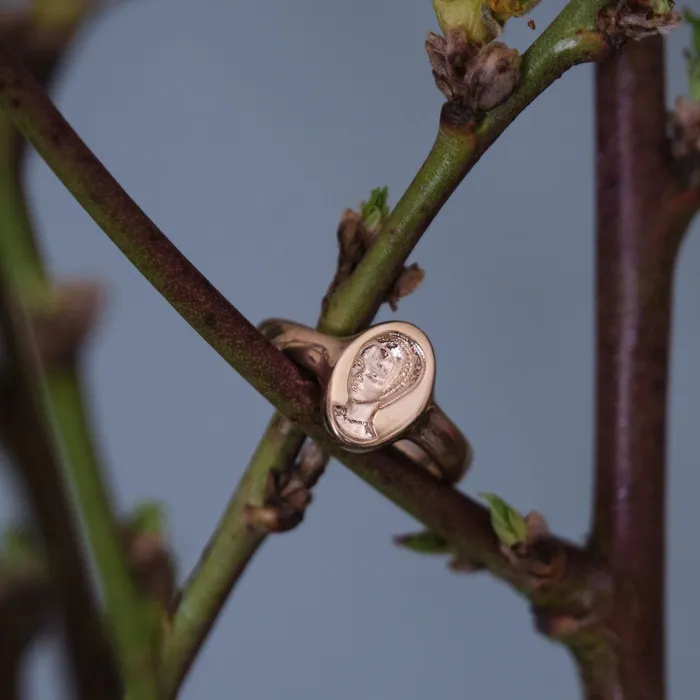 Anne Boleyn Solid Gold Signet Ring COMMON ERA Rings