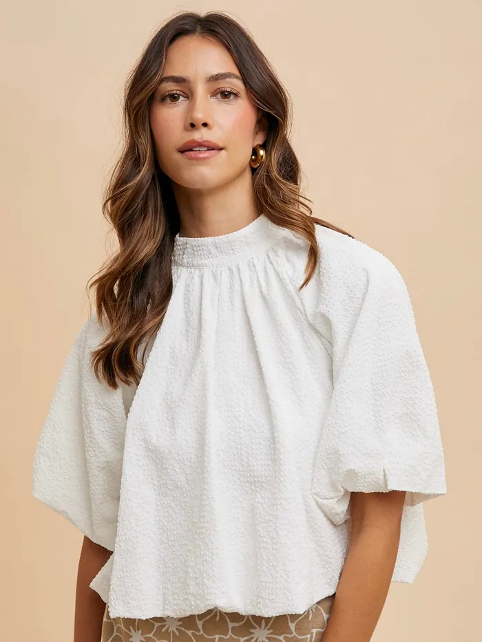 Anniewear Rings Cara Back Bow Balloon Top