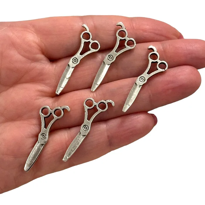Antique Silver Plated Scissor Charms Silver Sewing Charms 5 pcs in a pack Peppy Beads Earrings Antique Silver Plated Scissor Charms Silver Sewing Charms 5 pcs in a pack Peppy Beads Earrings