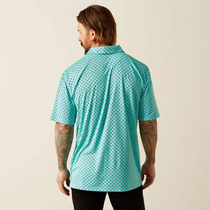 ARIAT MENS ALL OVER PRINT POLO ARUBA BLUE ARIAT MENS CLOTHING Rings