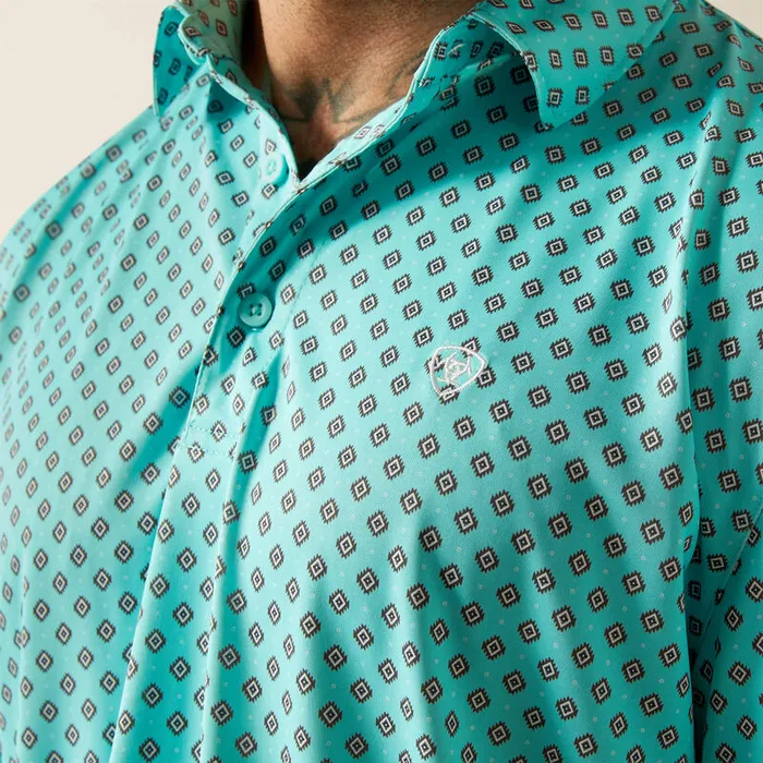 ARIAT MENS ALL OVER PRINT POLO ARUBA BLUE ARIAT MENS CLOTHING Rings