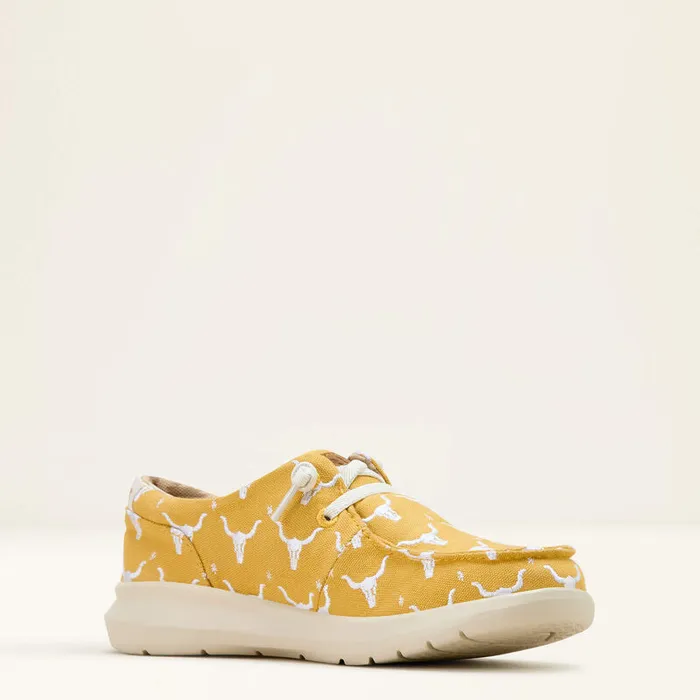 ARIAT WOMENS HILO DOODLE SHOE MUSTARD STEER HEADS Ariat Earrings
