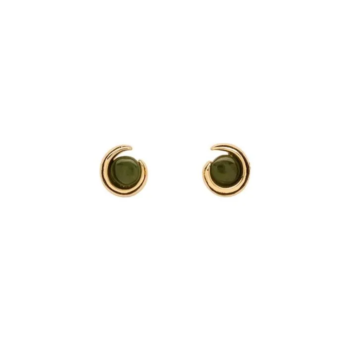 ARIKINEWZEALAND Ariki New Zealand Jade Round Koru Stud Earrings Earrings