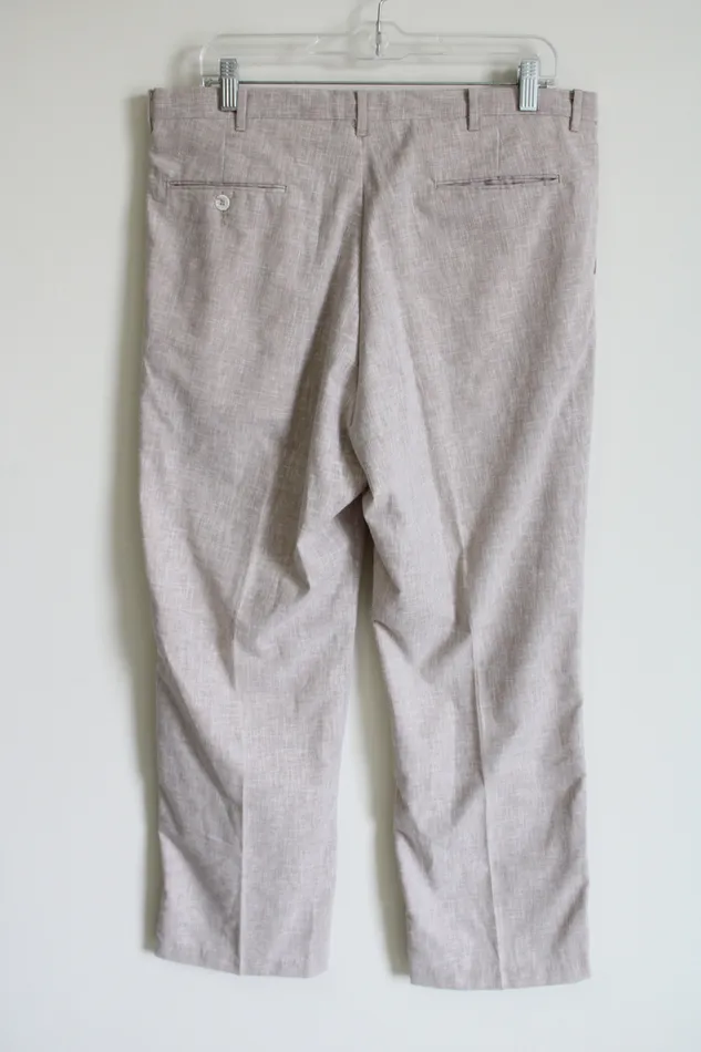 Arnold Palmer Arnold Palmer Cotton Blend Tan Textured Regular Fit Pant 36X30 Earrings