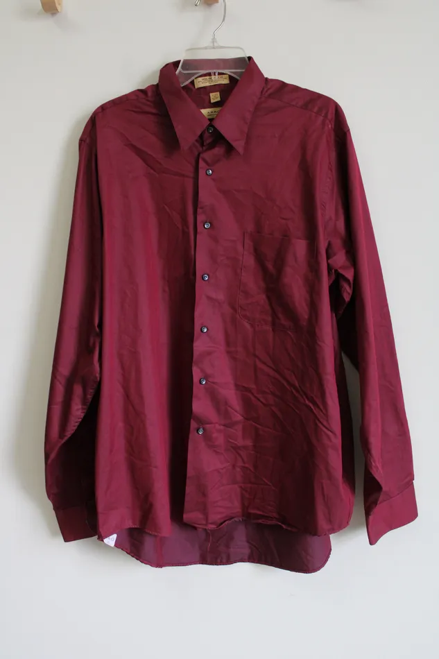 Arrow Earrings Arrow Maron Button Down Dress Shirt 1717 12 XL X Long 3637