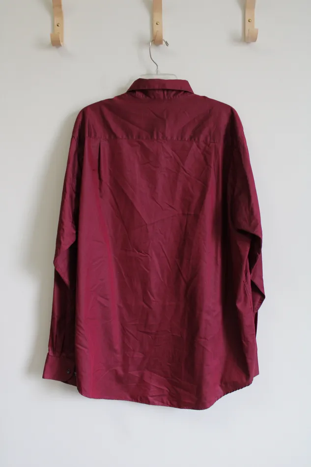 Arrow Earrings Arrow Maron Button Down Dress Shirt 1717 12 XL X Long 3637