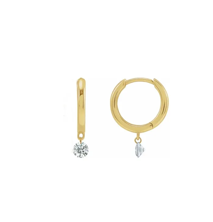 Aspen Air Single Diamond Hinge Hoops RACHEL LYNN CHICAGO Earrings