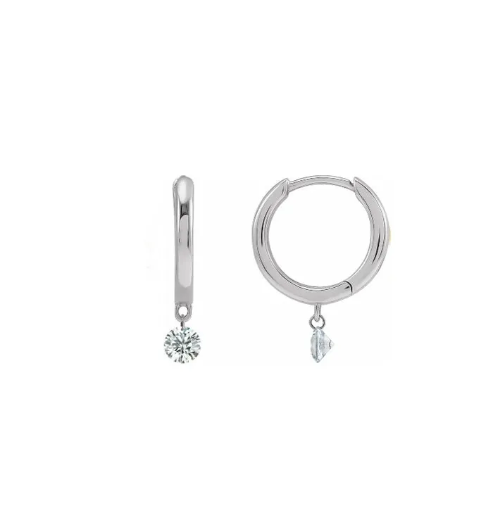 Aspen Air Single Diamond Hinge Hoops RACHEL LYNN CHICAGO Earrings