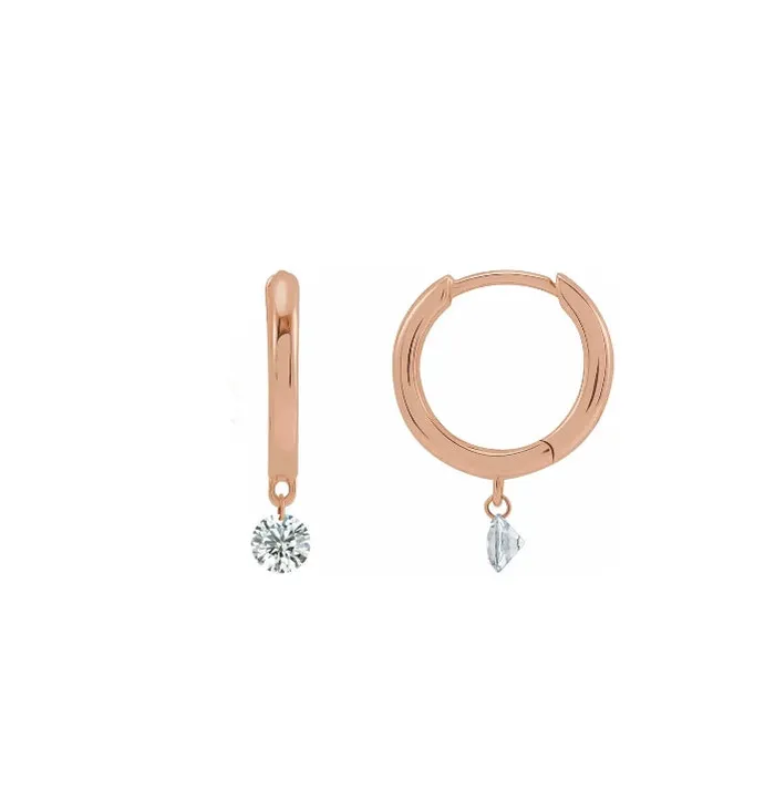 Aspen Air Single Diamond Hinge Hoops RACHEL LYNN CHICAGO Earrings