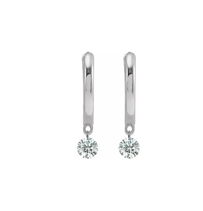 Aspen Air Single Diamond Hinge Hoops RACHEL LYNN CHICAGO Earrings