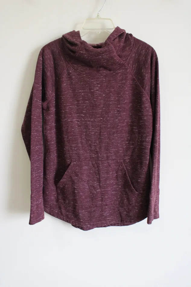 Athletic Works Burgundy Cowl Neck Sweatshirt M Athletic Works Earrings