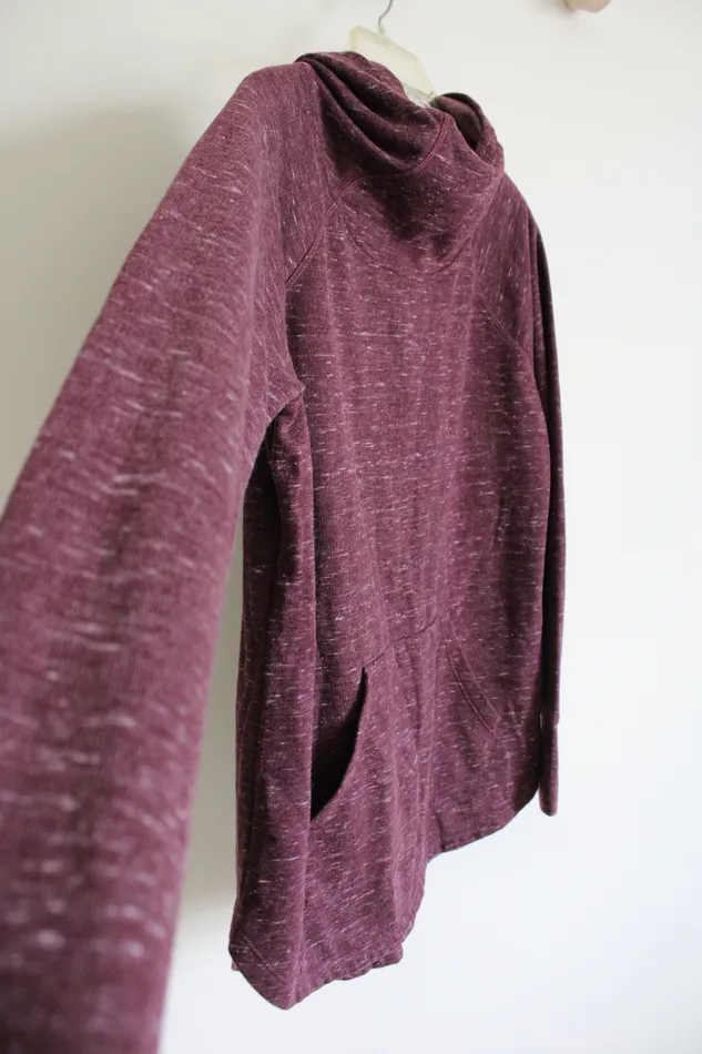 Athletic Works Burgundy Cowl Neck Sweatshirt M Athletic Works Earrings