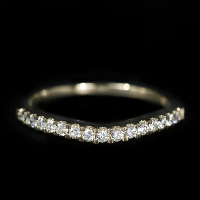 BR Designs Rings 14K Yellow Gold 024 CTW Diamond Curved Band