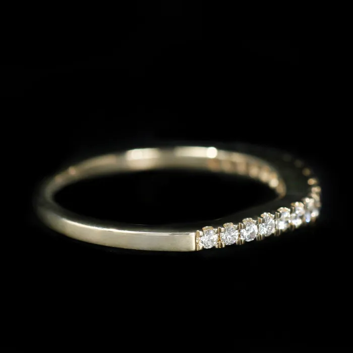 BR Designs Rings 14K Yellow Gold 024 CTW Diamond Curved Band