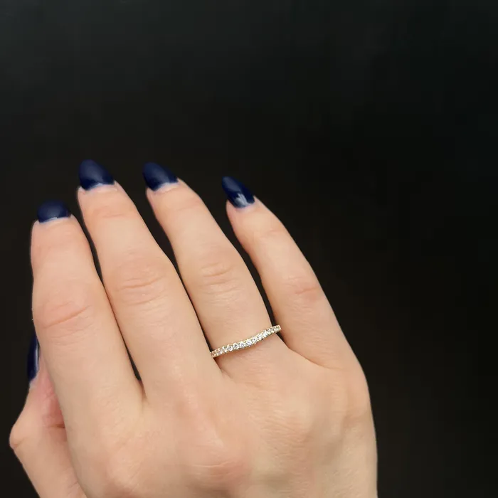 BR Designs Rings 14K Yellow Gold 024 CTW Diamond Curved Band