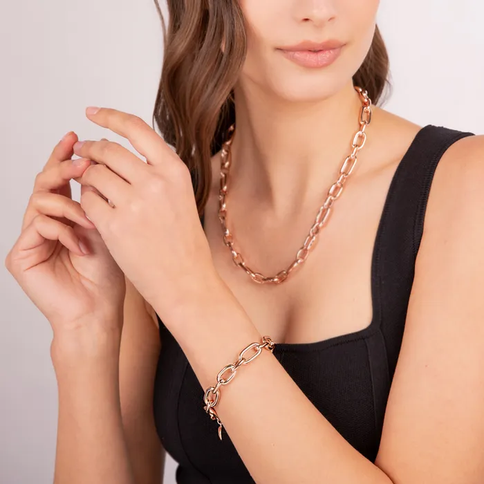 Bracciale a Maglie Alternate Bronzallure Earrings